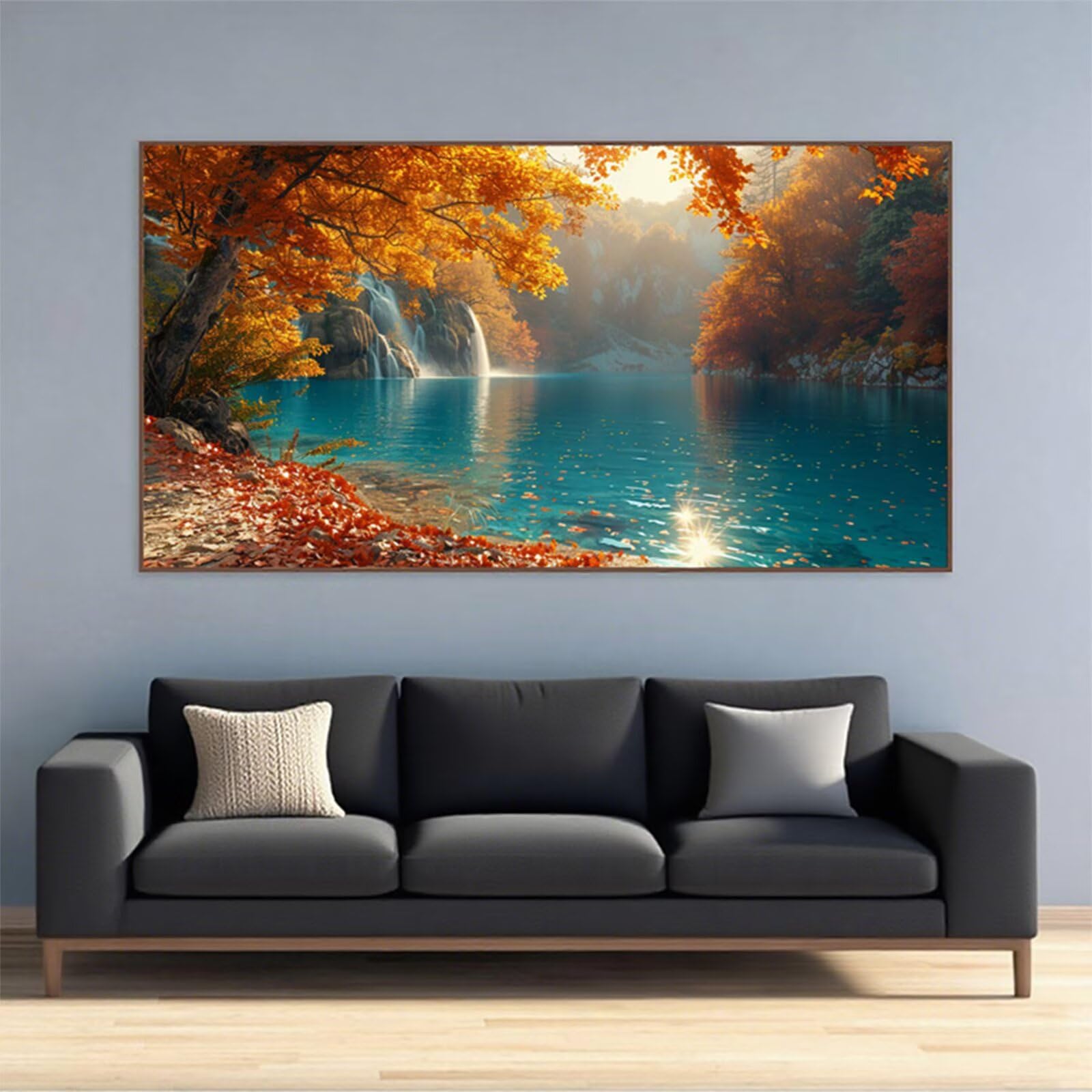Diamentowe malowanie duży 120x60cm, diament malarstwo jesienne malarstwo diamentowe drzewo malarstwo diamentowe dorośli DIY kryształ haft krzyżykowy puzzle diament rękodzieło, dekoracja domu, prezent