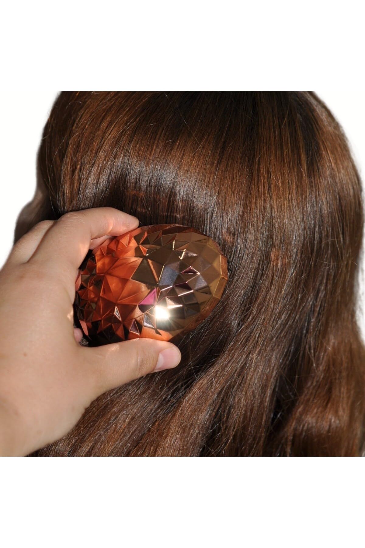 Rose Gold Saç Düzleştirici Tarak Geniş Aralıklı Her Saç Tipine Uygun Fırçalı Saç Düzleştirici (5440
