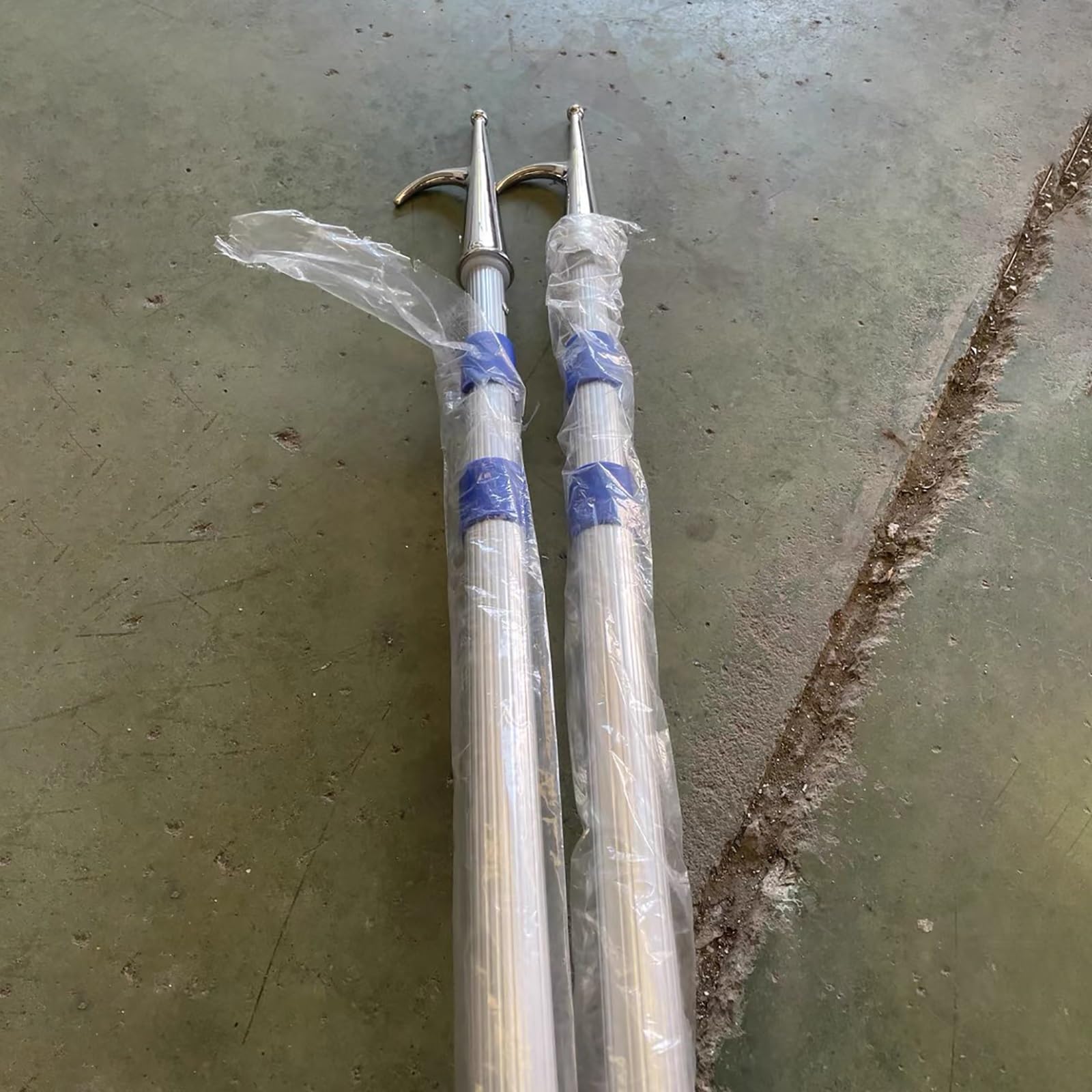 JYHHCYS Telescoping Automatic Boat Dock Hook - Set of 1/2/3/4/5 Push Pole for Boat - Extending Boat Hook for Docking & Retrieving, Aluminum Adjustable Lifeboat Hook Rod(Blue - 2 Pieces,19.6ft/6m)