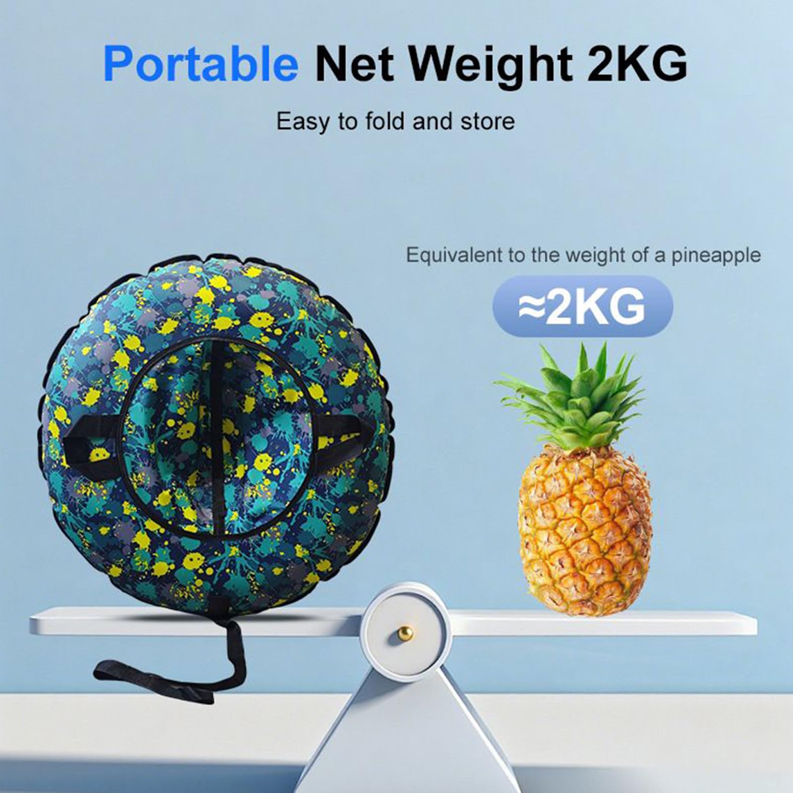 Śnieżne Rury Wytrzymałe 104 cm Napełniany Materac PVC z Uchwytami