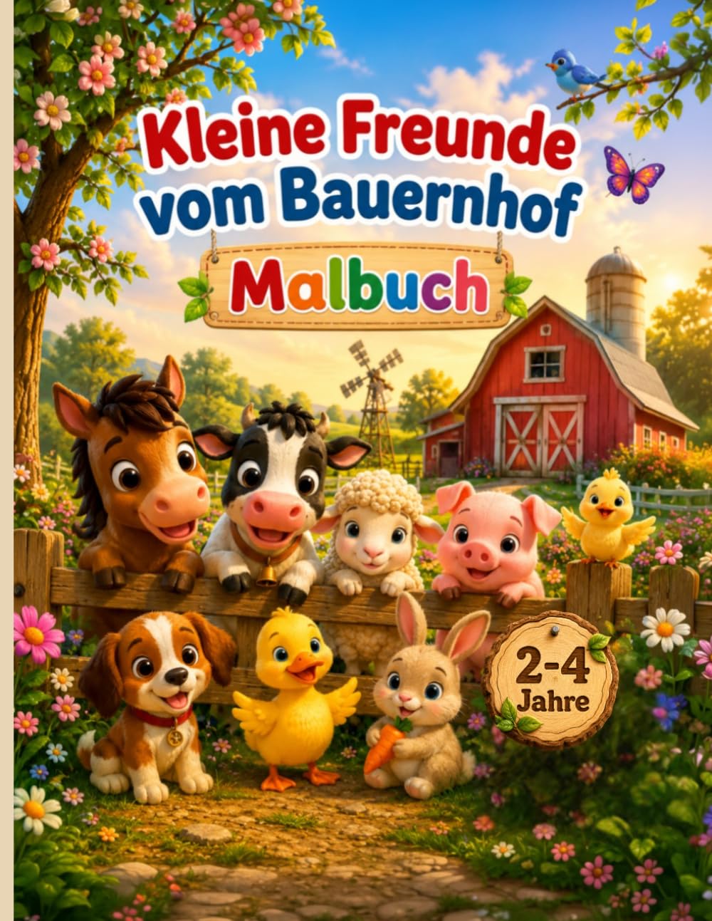 Kleine Freunde vom Bauernhof Malbuch