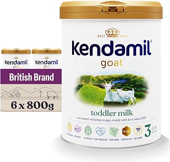 6x800g Kendamil Goat Toddler Milk, Stage 3   British Made, Goat Whole Milk Formula   With HMOs, With A2, No Palm Oil, No Fish Oil, No SOYA, No GMOs