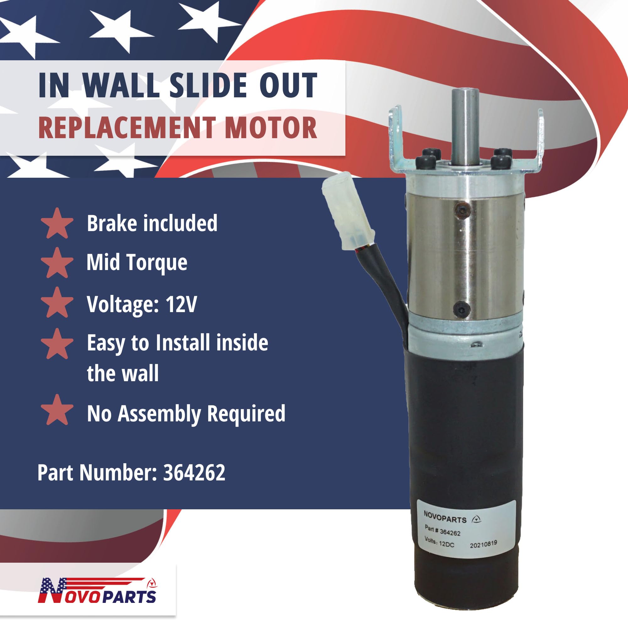 Amazon.com: NOVOPARTS 364262 in Wall RV Slide Out Motor with Brake