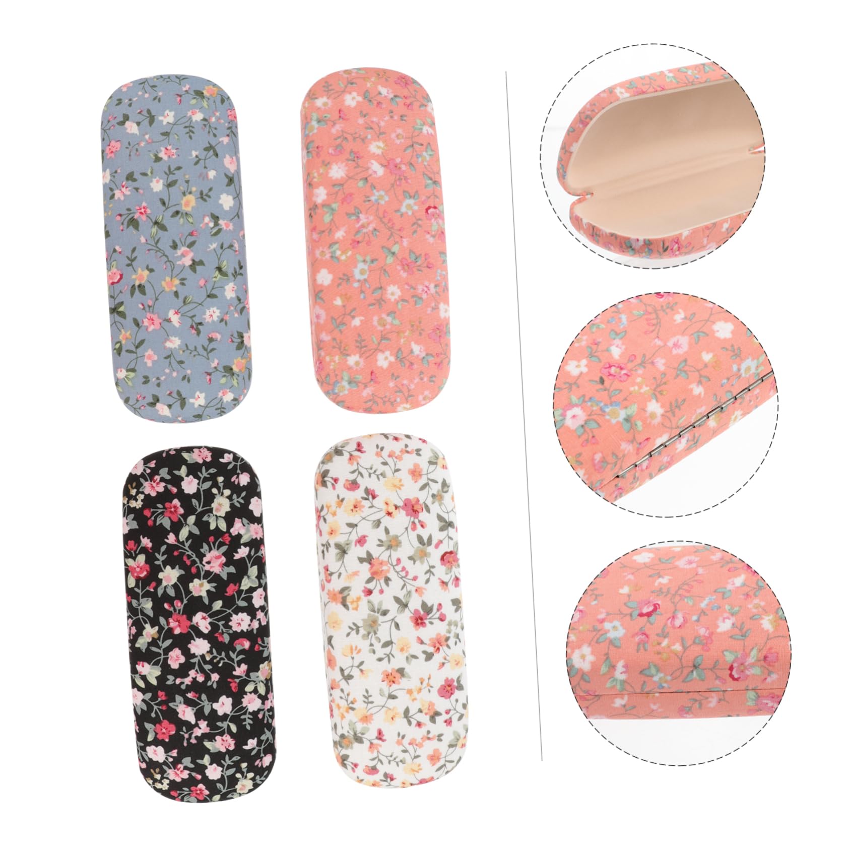 GALPADA Custodia per Occhiali 4 Pezzi Set in Cotone e Plastica