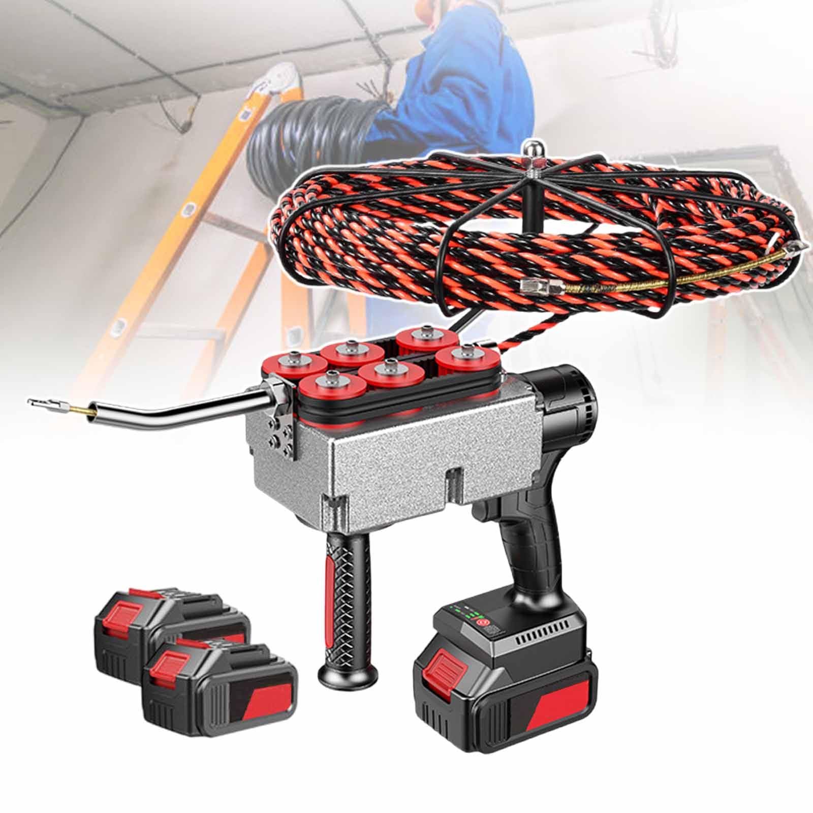 Infilatrice elettrica per cavi, con motore brushless, per installazione a