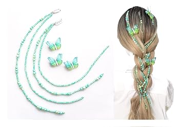 Imitation Pearl Hair Clips - Long Hair Extension Chain, Braiding & DIY Fashion Accessories, Masquerade & Halloween Headgear for Women and Girls