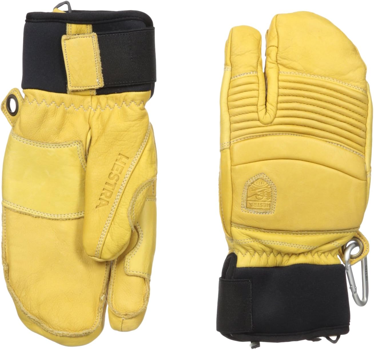 Hestra Leather Fall Line - Short Freeride 3-Finger Snow Glove with Superior Grip for Skiing, Snowboarding and Mountaineering : Clothing, Shoes & Jewelry