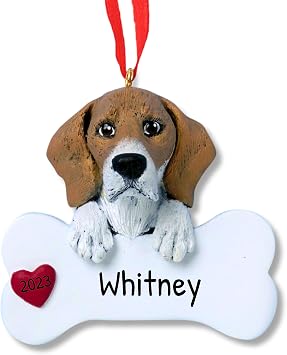 Personalized Family Ornament with Dogs 2026, Beagle Pet