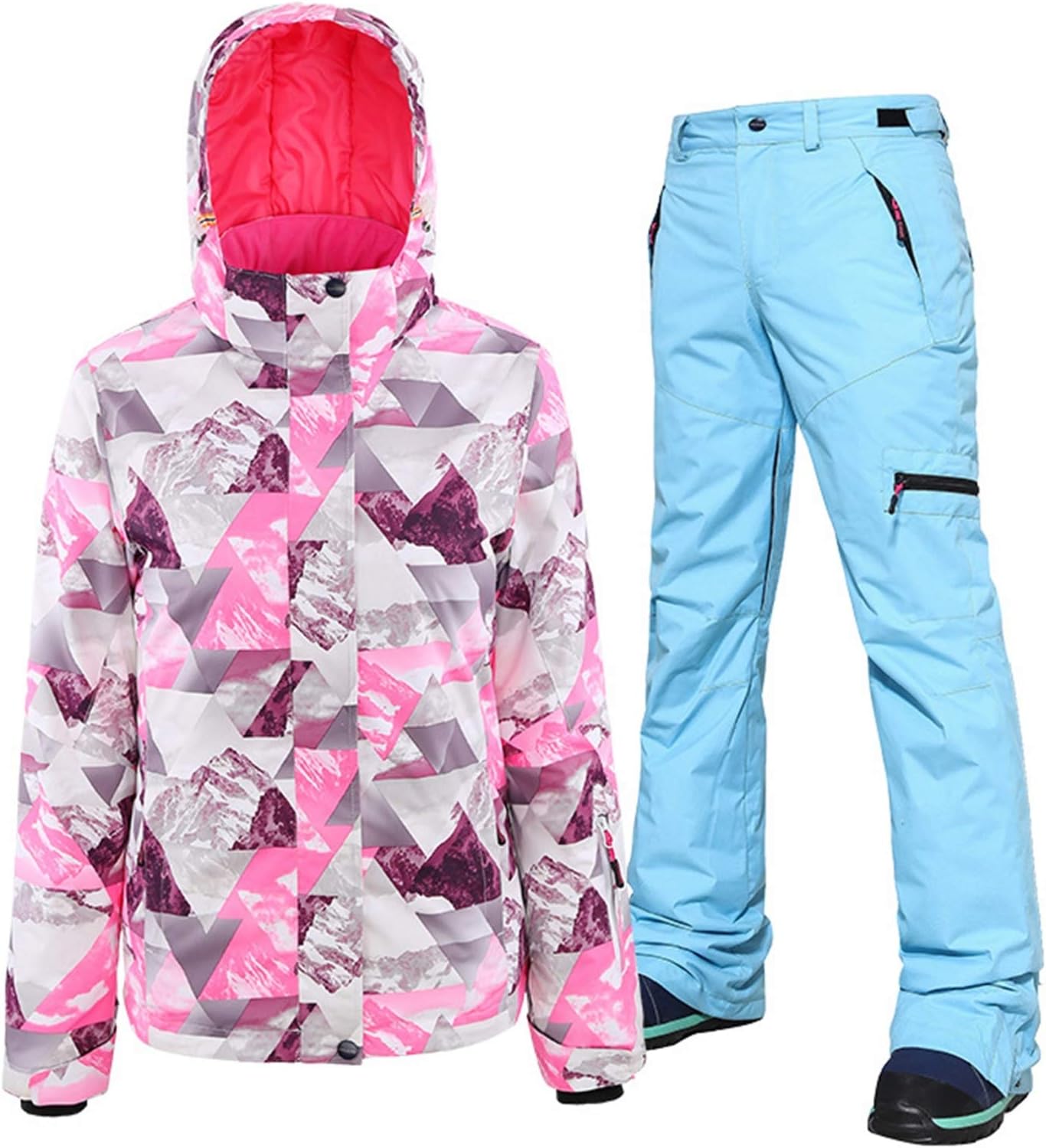 スノーボードウェア レディース 上下セット スキーウェア ロングロングジャケット 耐水圧 防水 防寒 大きいサイズ 保温 雪遊び メーカー公式 登山服 カジュアル スポーツコート 防風 Xs