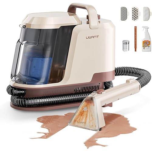 Uwant Carpet Cleaner Machine 22Kpa Portable Carpet Cleaner for Pet, Upholstery Cleaner Machine with Oxy Solution Set of 1 for Spot, Cars,Rug,Furniture