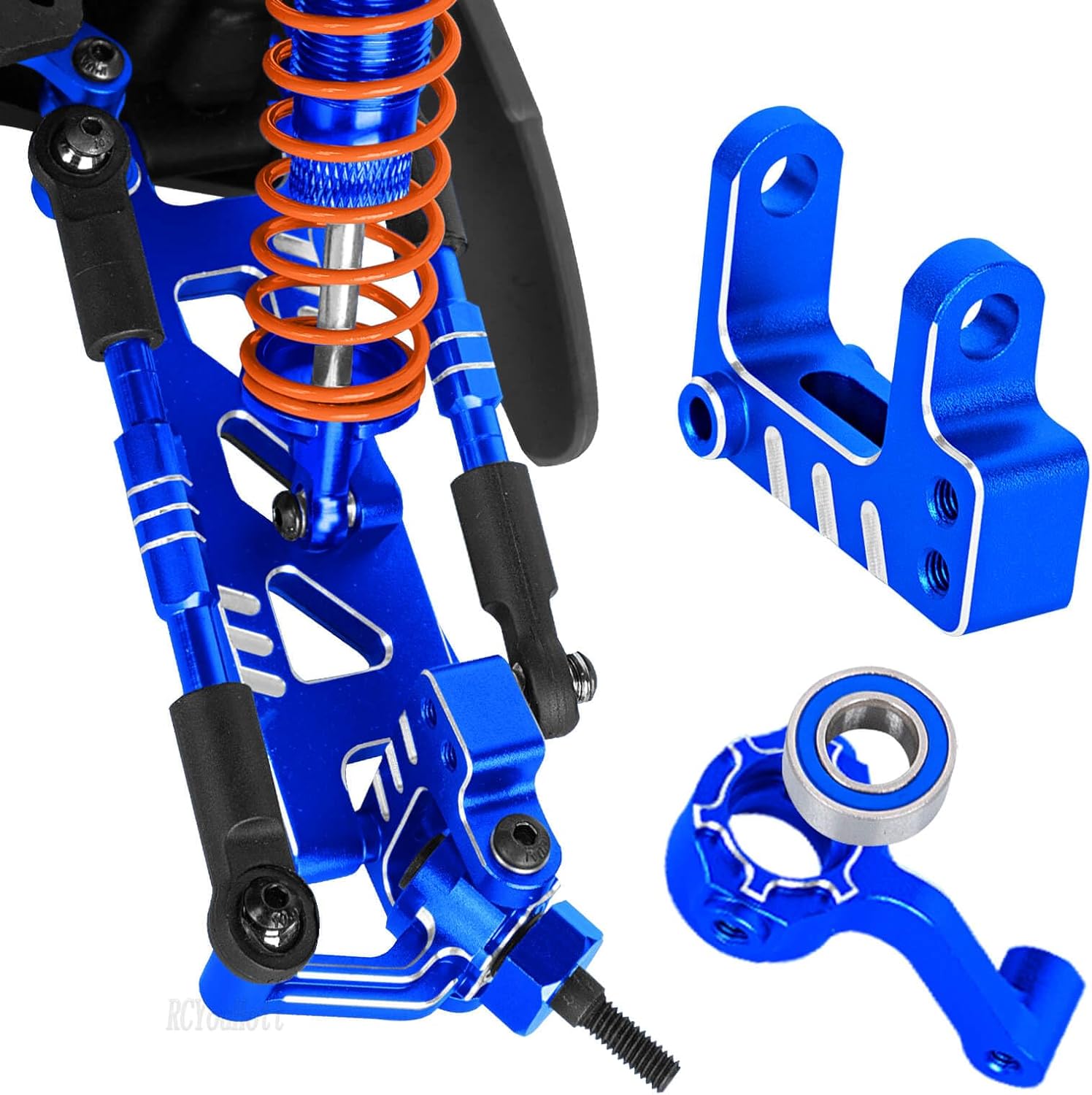RC Upgrades Part for ECX 1/10 2WD Ruckus,Axe,Brutus,Circuit,AMP MT,AMP DB,AMP Crush,K&N Torment,Caster Block,Steering Blocks,Rear Stub Axle Carriers,Arms,Drive Shaft,Navy Blue