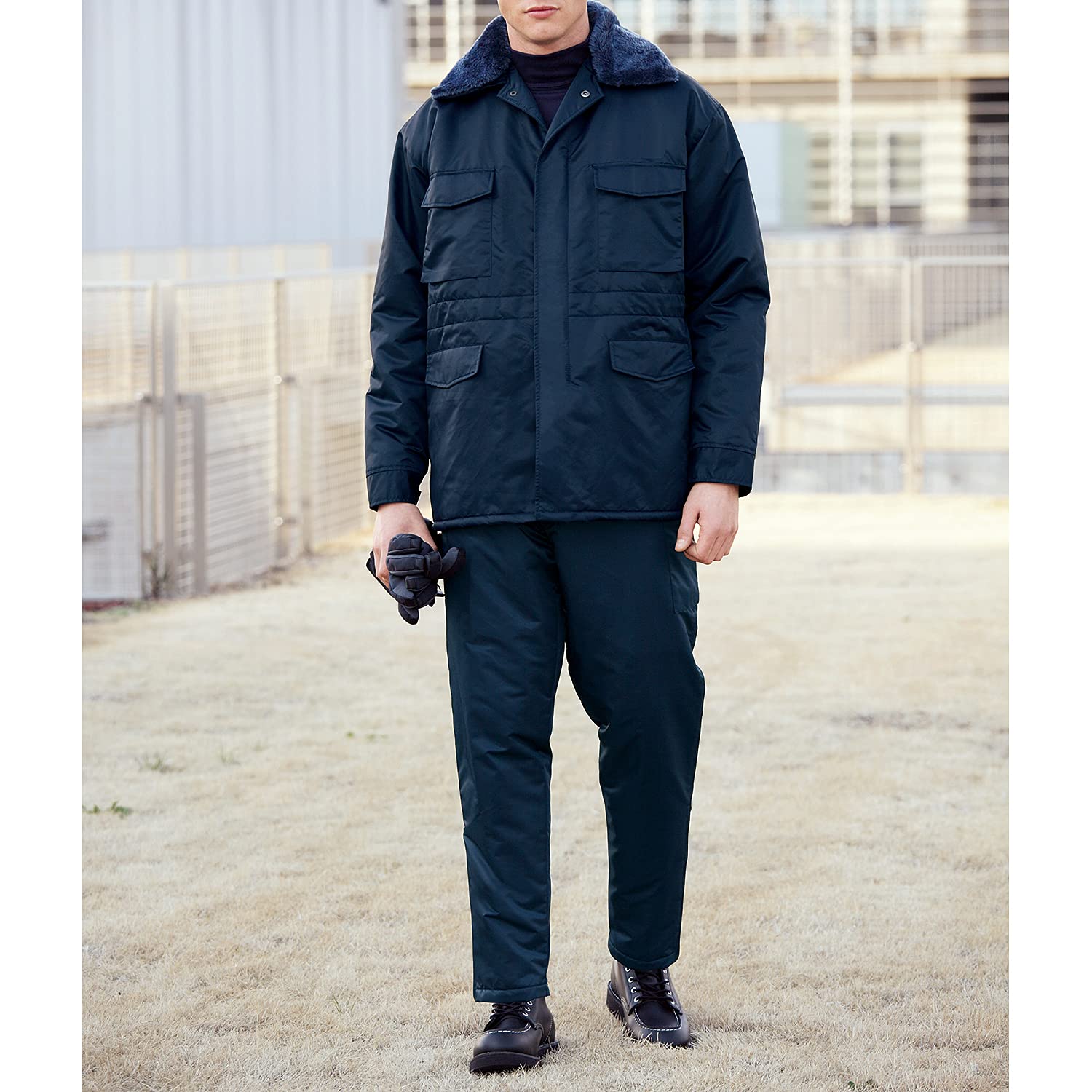 Amazon.co.jp: [ミドリ安全] 防寒服 作業着 メンズ カストロコート