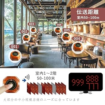 Amazon.co.jp: CYSSJF 呼び出しベル 飲食店 業務用 3番号同時