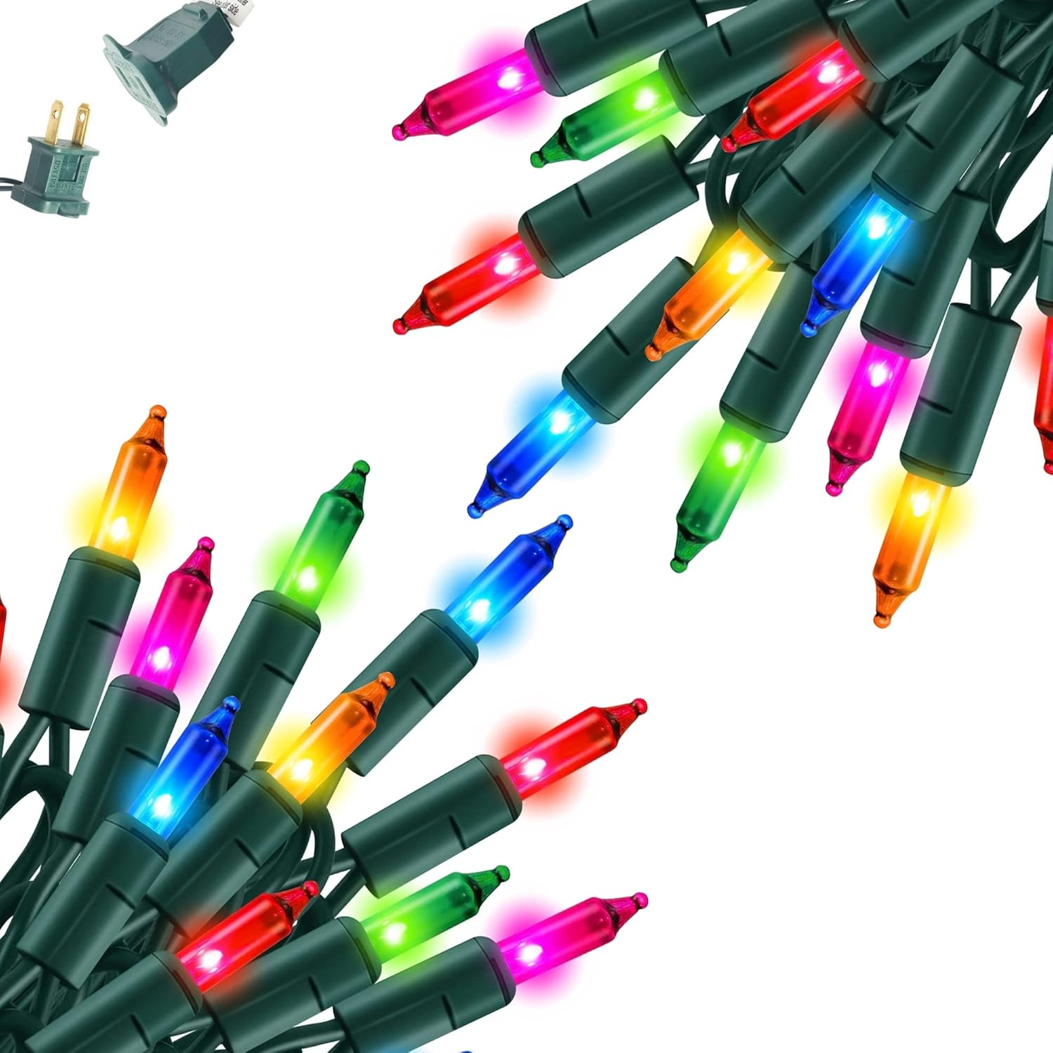 Dazzle Bright Christmas Lights, 40FT 200 Count Incandescent Waterproof