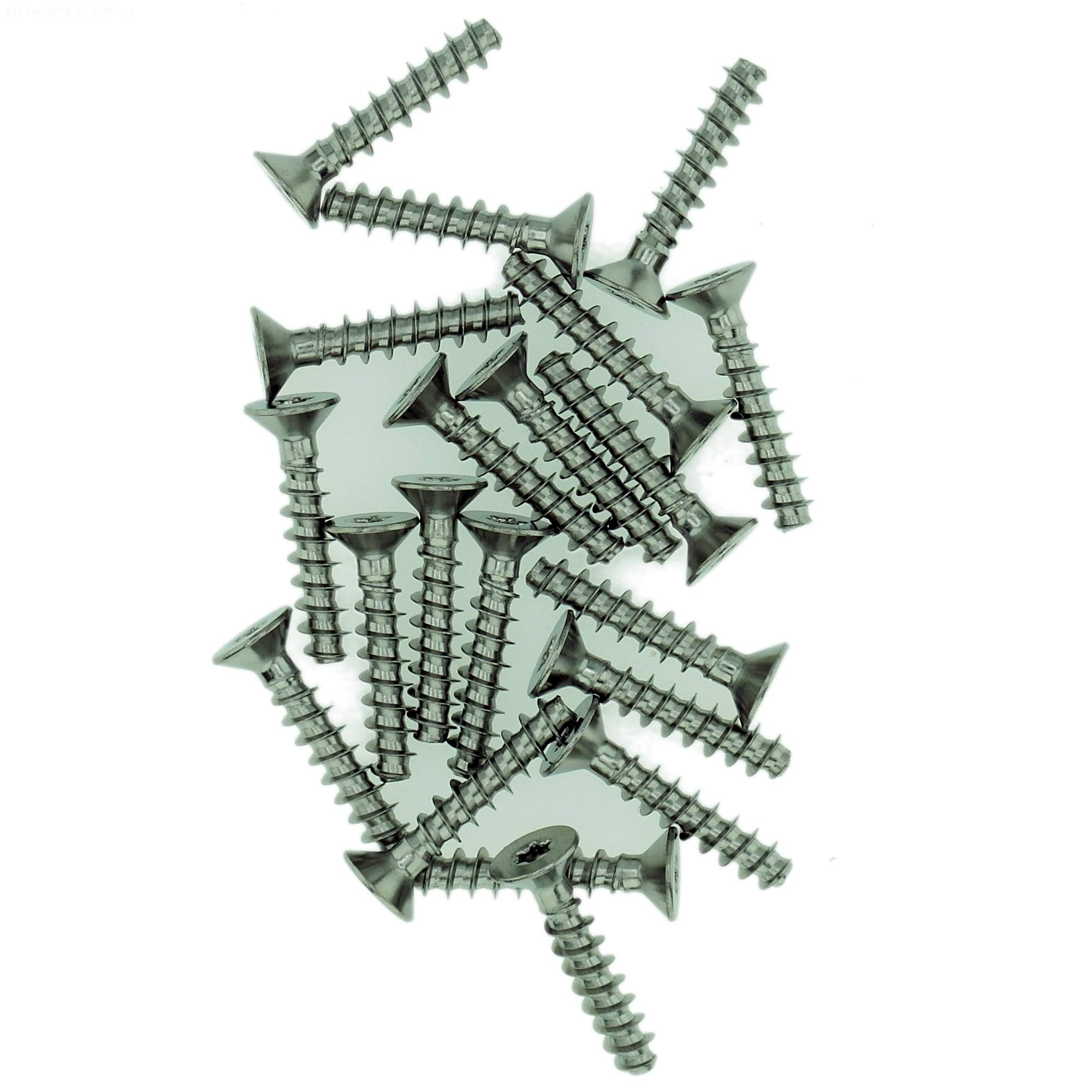 Singularity Supplies D4 (4Mm X 14Mm) Pozi Countersunk Screws For Plastic - Stainless Steel (A2) (Pack Of 20)