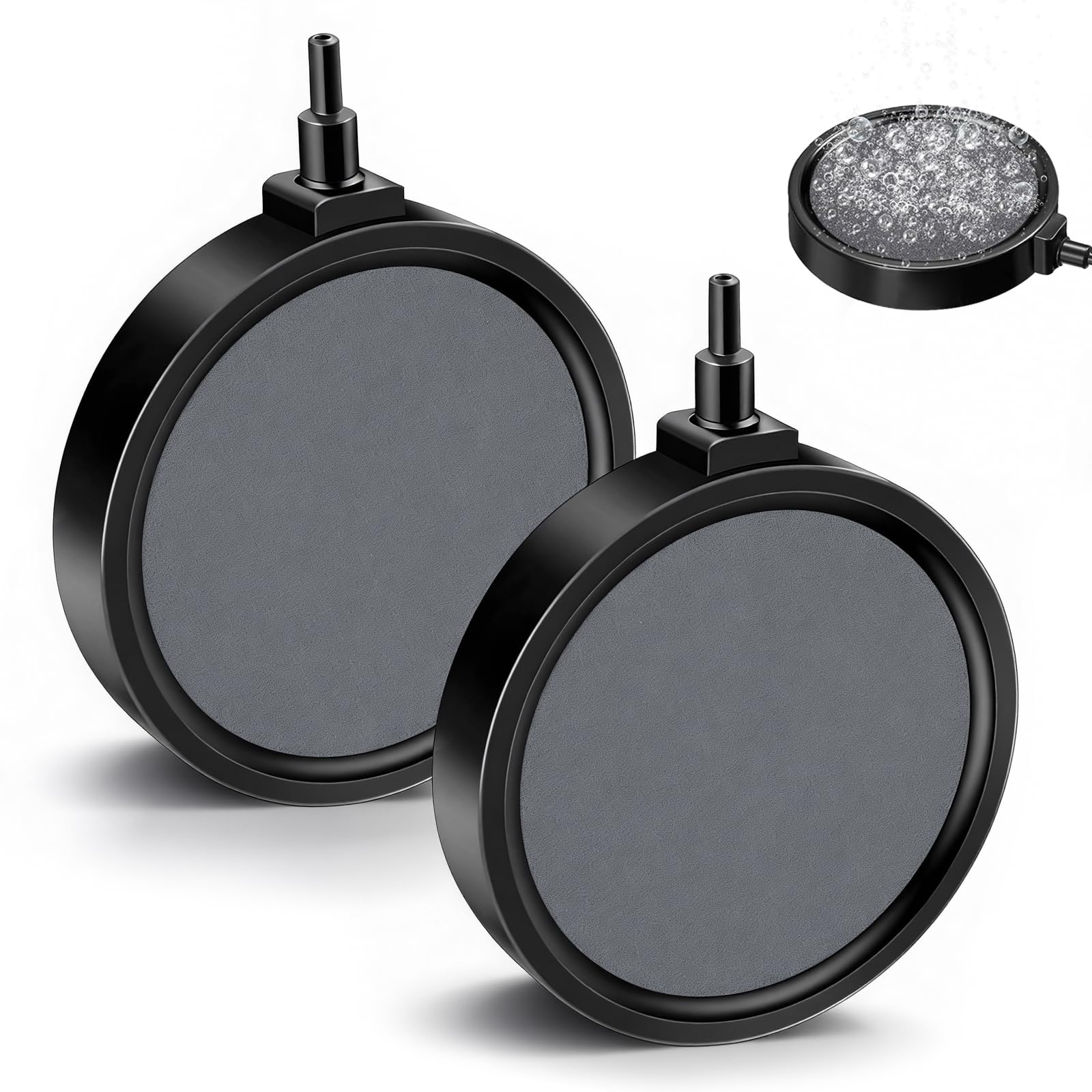 CVASNF 2 Pcs Aquarium Air Stone, 10cm Round Air Stones for Fish Tanks
