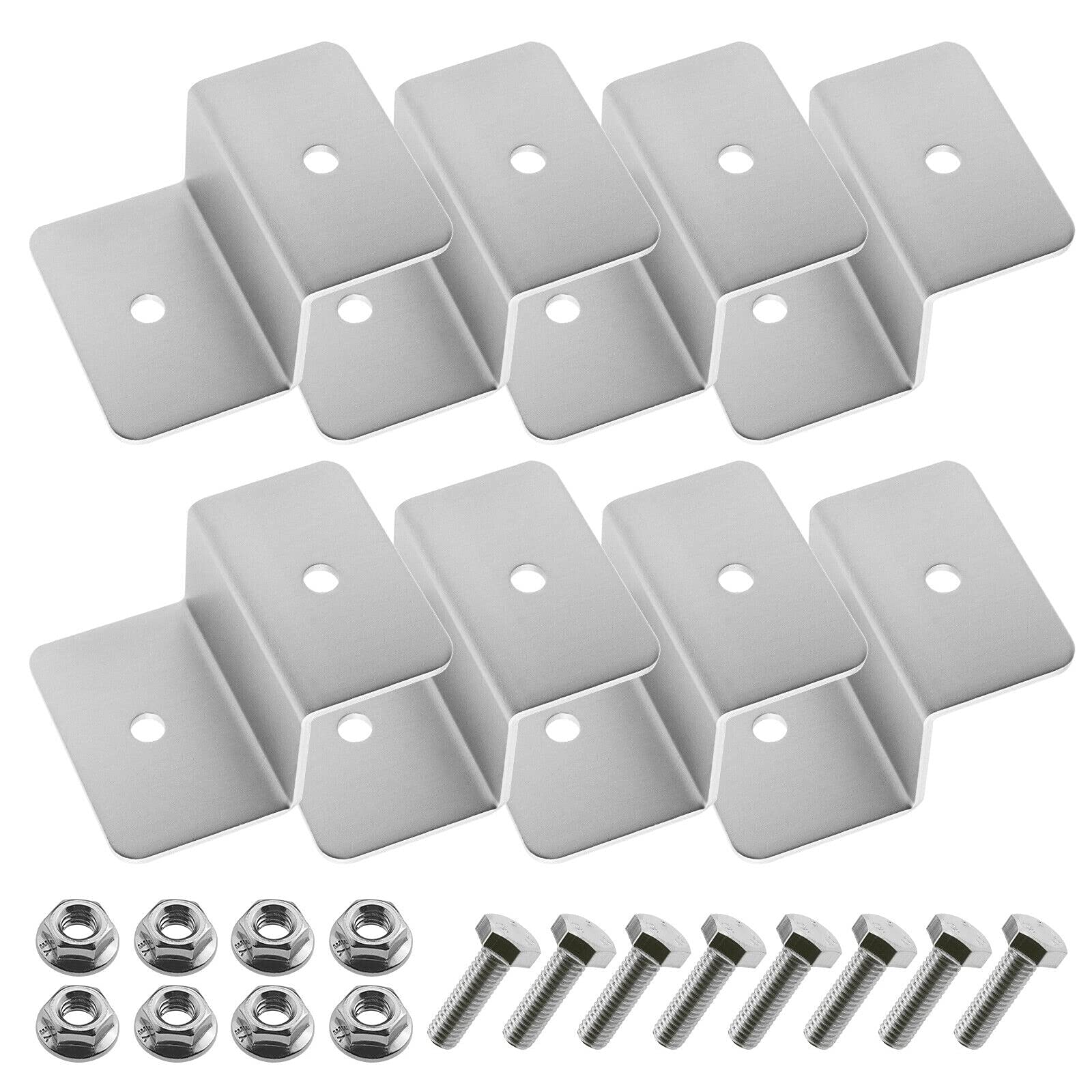 Solar Panel Z Brackets Mounting Aluminium Fixing Sets for RV Boat Car Truck Caravan Motorhome (8 PCS)