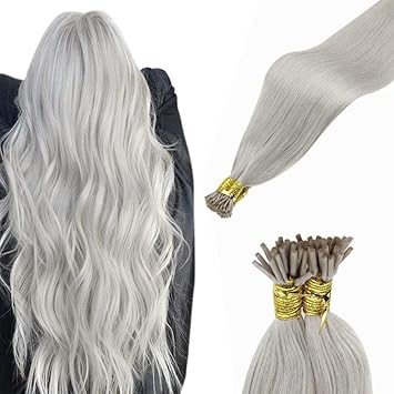 Amazon Com Laavoo Remy I Tips Extensions Human Hair Platinum Blonde Pre Bonded I Tip Keratin Hair Extensions Natural Human Hair Ice Blonde Stick Tipped Hair Extensions Blonde Cold Fusion Thick End