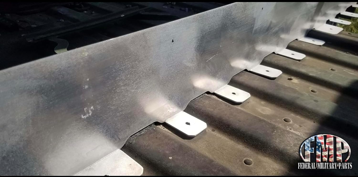 Military Canvas Rear Curtain Truck Bed Floor Seal, 2-Man, Aluminum, Compatible with Humvee M998