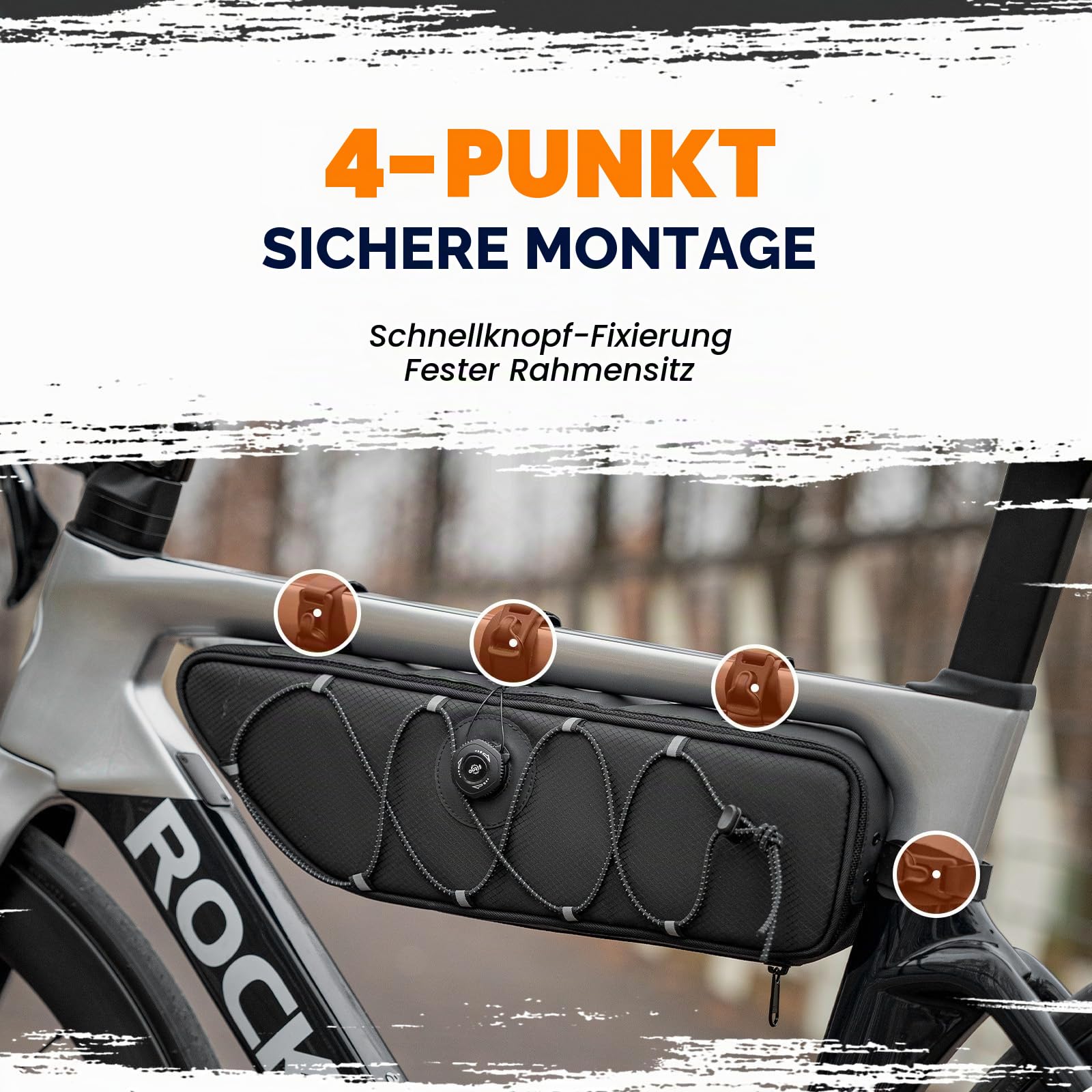ROCKBROS Road to Sky Fahrrad Rahmentasche 2L Reflektierend Wasserabweisend