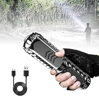 Peonly Flashlight Special Forces Strong Light Flashlight, Special Forces Strong Light Flashlight, Multifunctional Rechargeable Flashlight (3pcs)