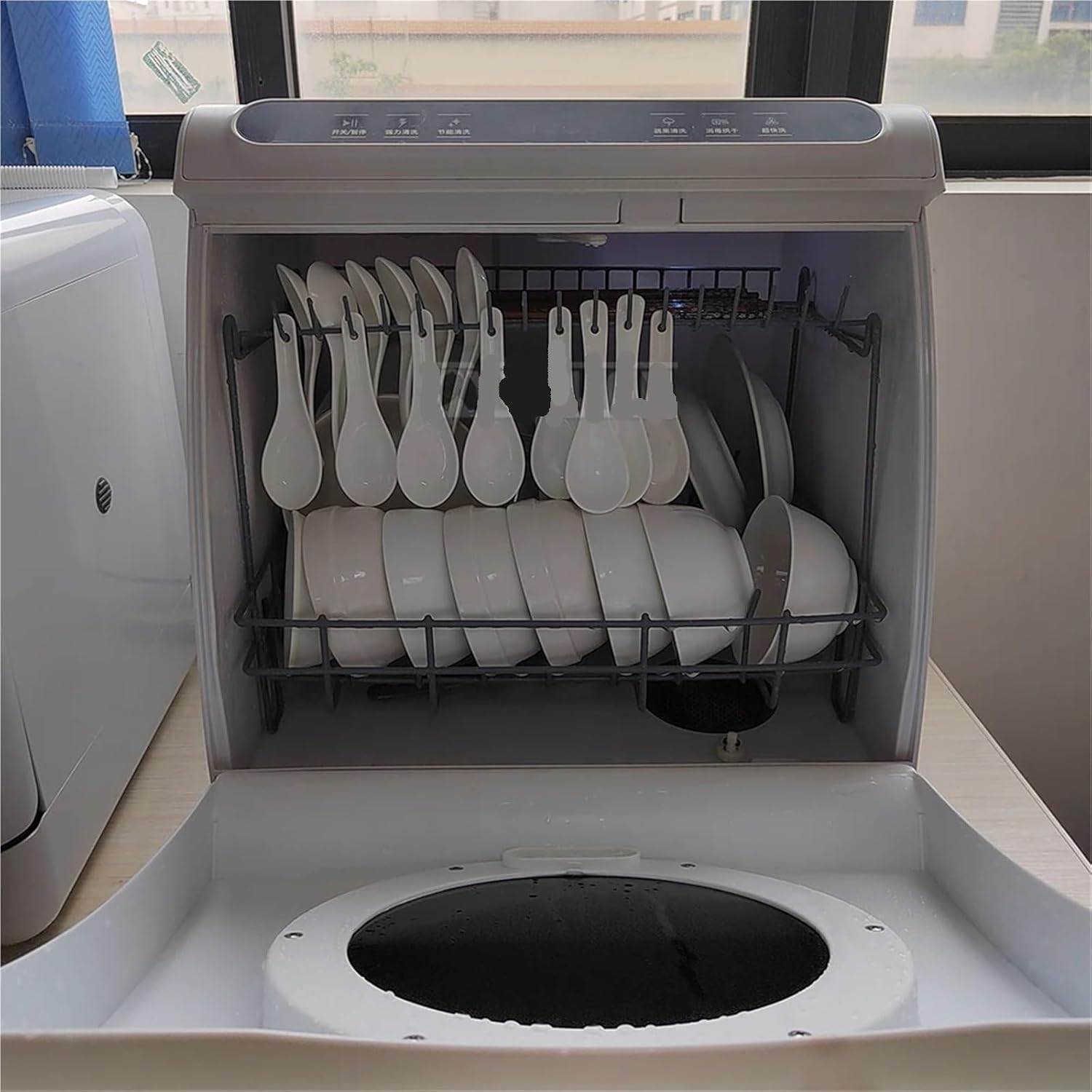 Countertop Dishwasher. Household Desktop Dishwasher Free Installation Large Capacity Smart Dishes Washer .Space Saving