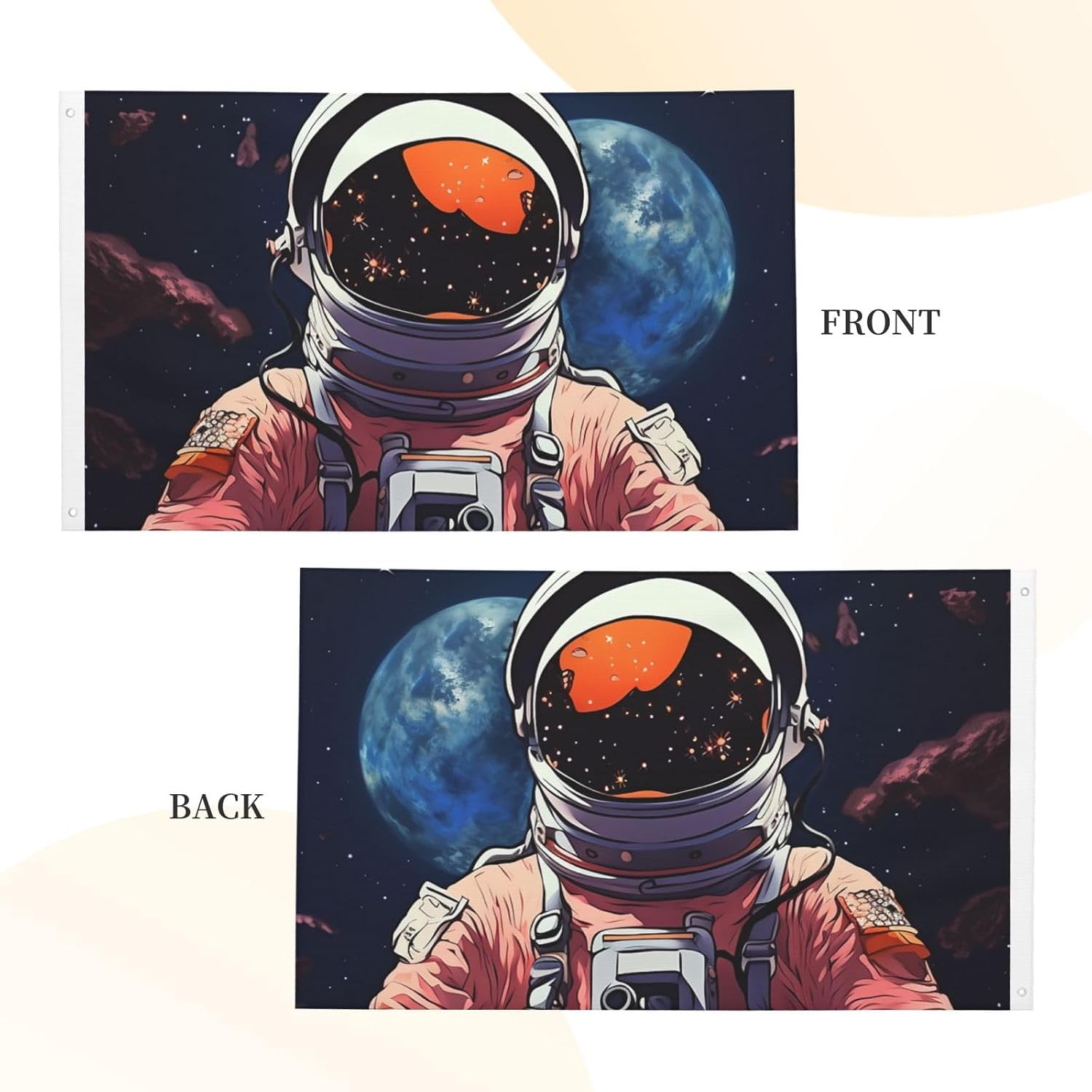 Cool Man in Outer Space Galaxy Flag for Outside Double Sided, 3x5 FT image 5
