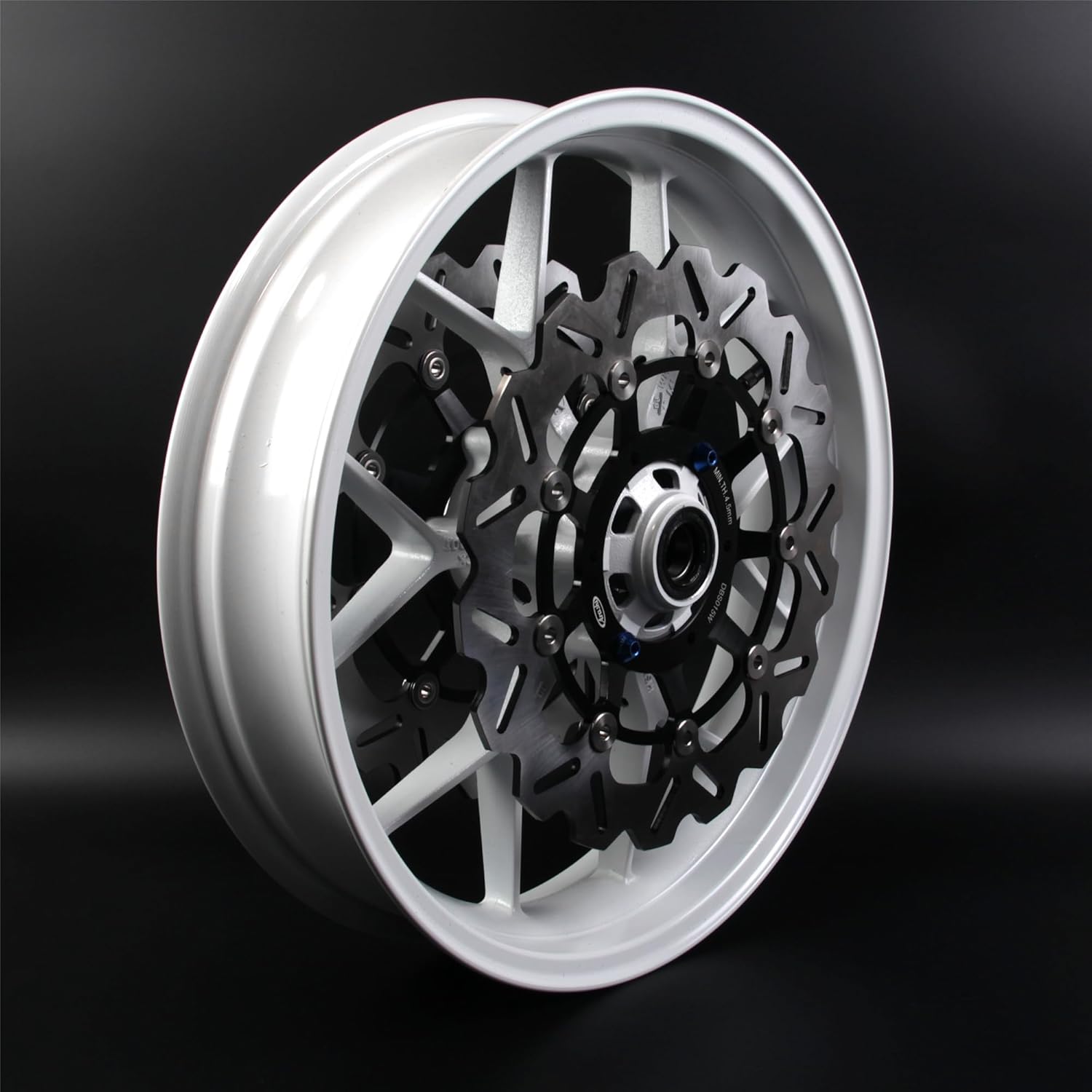 Arashi Front Wheel Rim and Brake Disc Rotors for Honda CBR600RR 2007-2022, Motorcycle Replacement Accessories Parts White