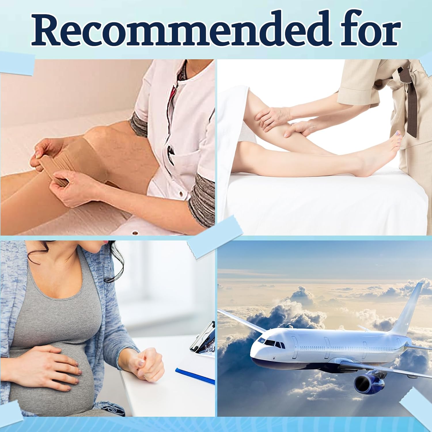 Lin Performance 20-30 mmHg Medical Calf Compression Sleeve for Women and Men Lightweight Footless Socks for Travel Flight Daily Comfort - Image 3