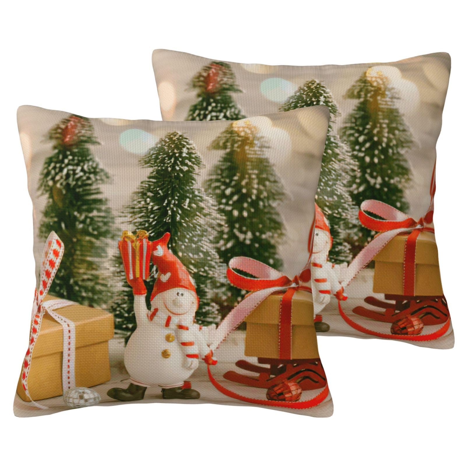 Housses de coussin lin Noël lot de 2 pour rénover et protéger votre canapé