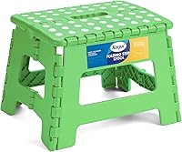 Vista 21 de Korpai Taburete plegable de 13 pulgadas para adultos y niños con capacidad para hasta 300 libras, taburetes plegables antideslizantes con mango