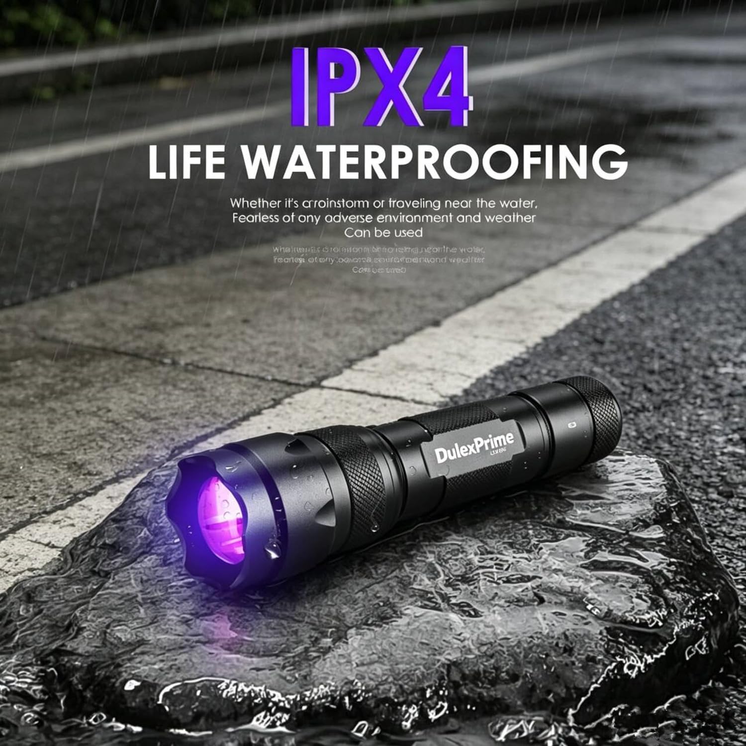 DULEX Linterna UV de luz negra, 365nm UV Led Blacklight linternas y cargador de baterías recargables para uso profesional/comercial