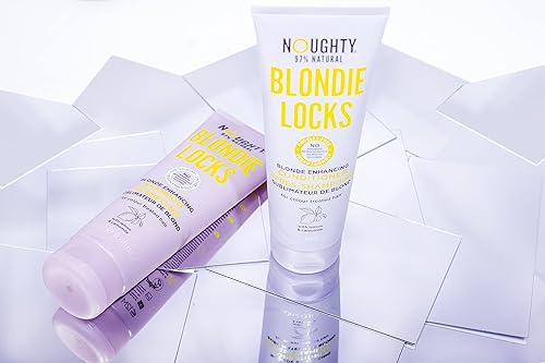 Miniatura 4 de Noughty Blondie Locks Blonde Enhancing Shampoo, vegano 97% natural, sin sulfato sin silicona, sin parabenos, champú aclarador rubio, para cabello