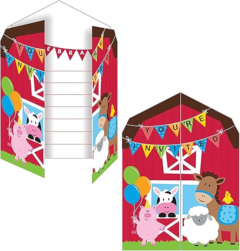 Creative Converting Farmhouse Fun Party invitación