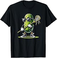 Funny Pickle Playing Lacrosse T-Shirt for Boys - Trendy Sports Humor, Lightweight Classic Fit Tee