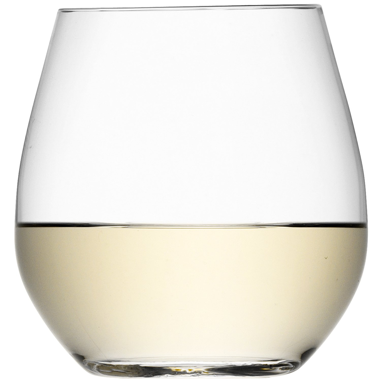 Lsa International Copa de Vidrio para Vino Blanco Sin Tallo, Transparente, 370ml, Paquete de 4, Cristal, 4 Count (Pack of 1)