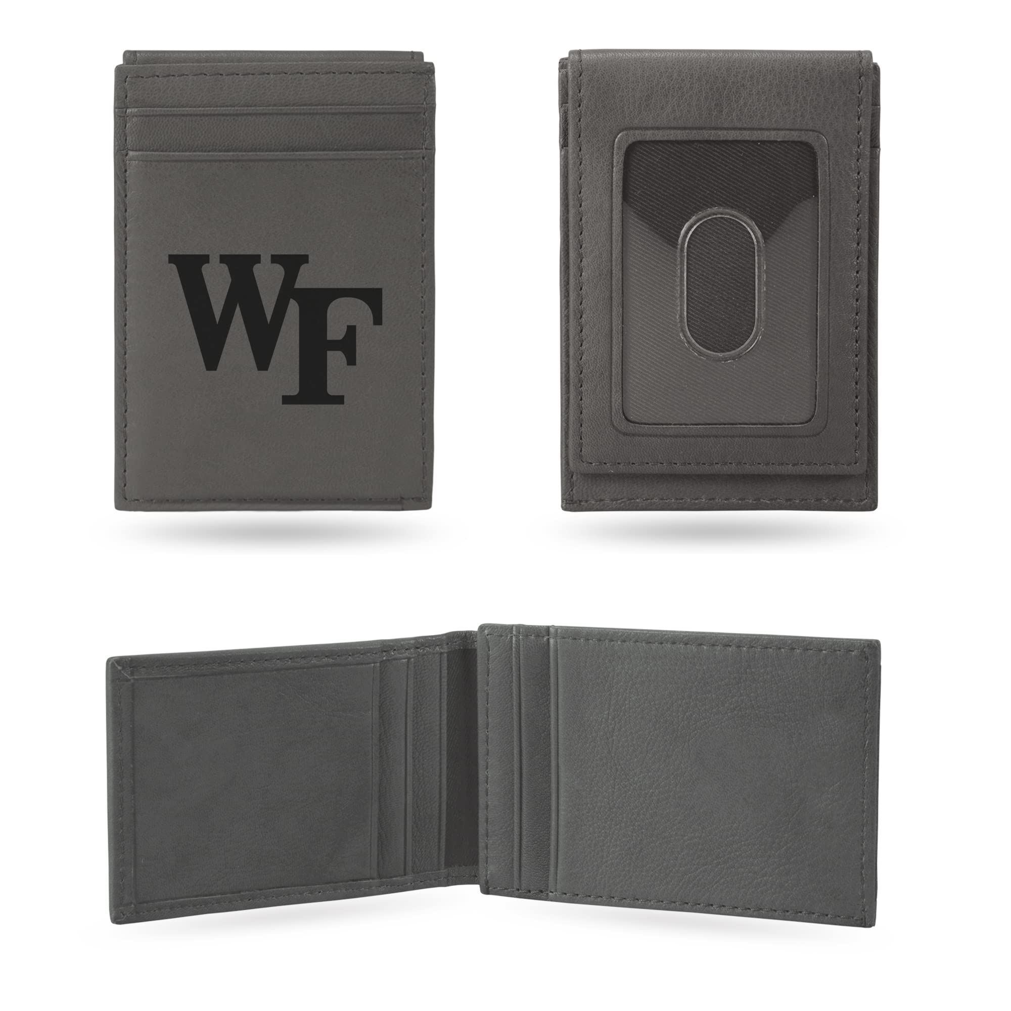 NCAA Laser Engraved Front Pocket Wallet - Compact/Comfortable/Slim