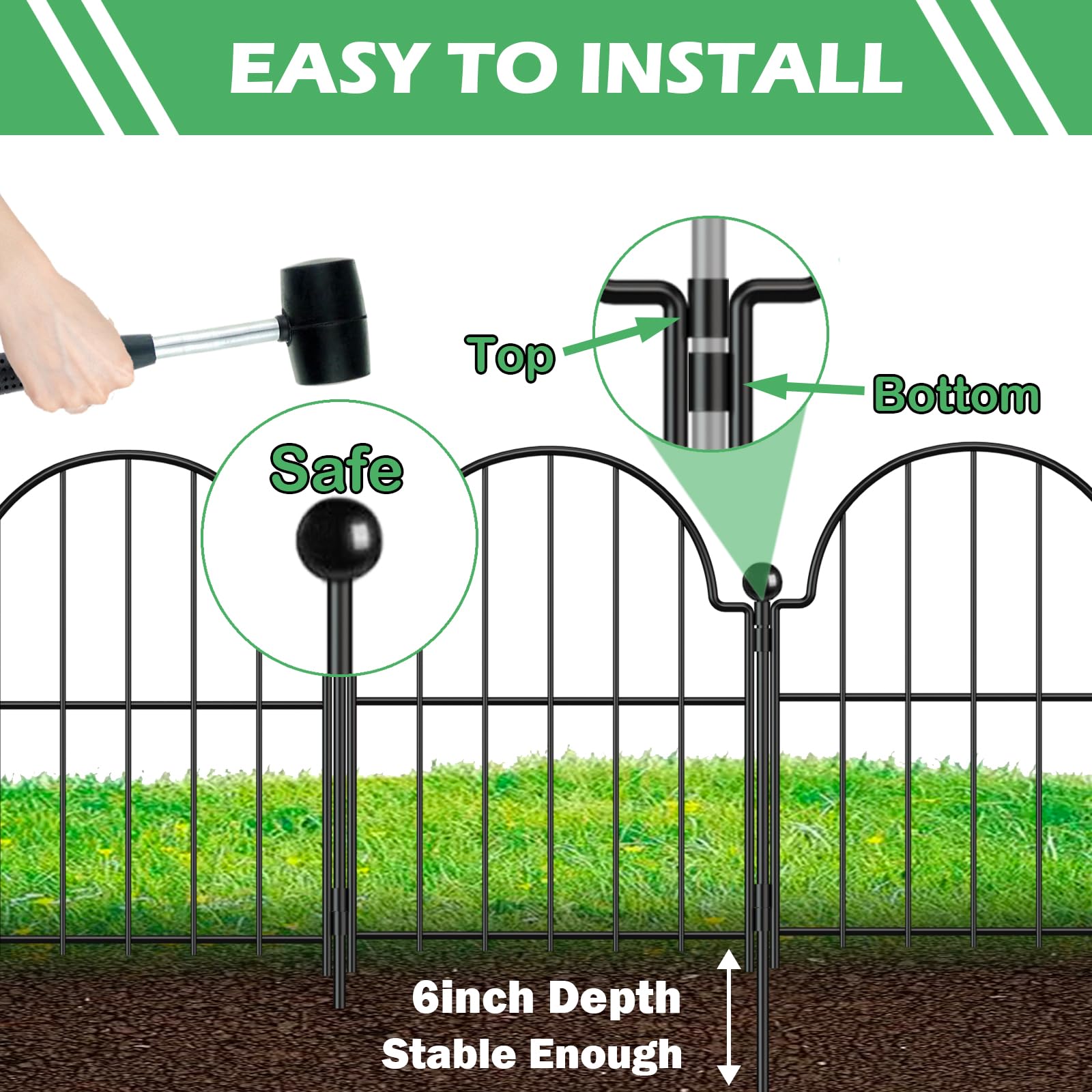 Recinzione da Giardino Bifacciale Gialla 1,8x5 m in PVC