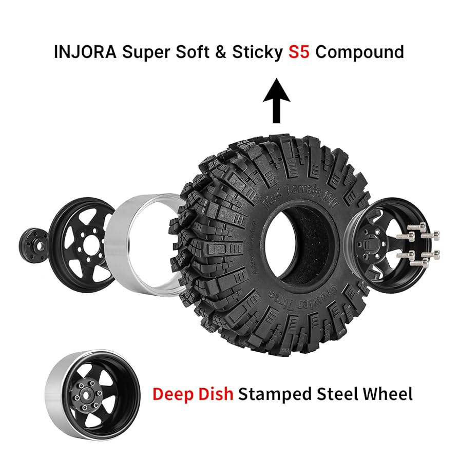 INJORA (インジョラ)★1.9インチ ホイール タイヤ 豪華セット★ INJORA (インジョラ)☆1.9インチ ホイール タイヤ 豪華セット