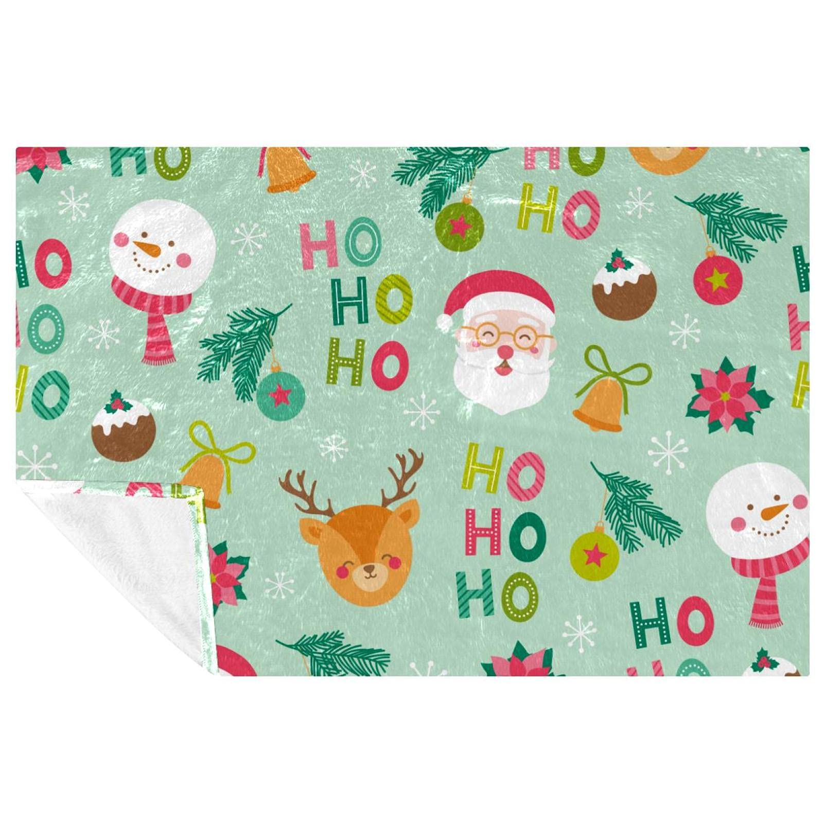 Couverture de Noël HOHO douce en textile de lit et canapé haute densité