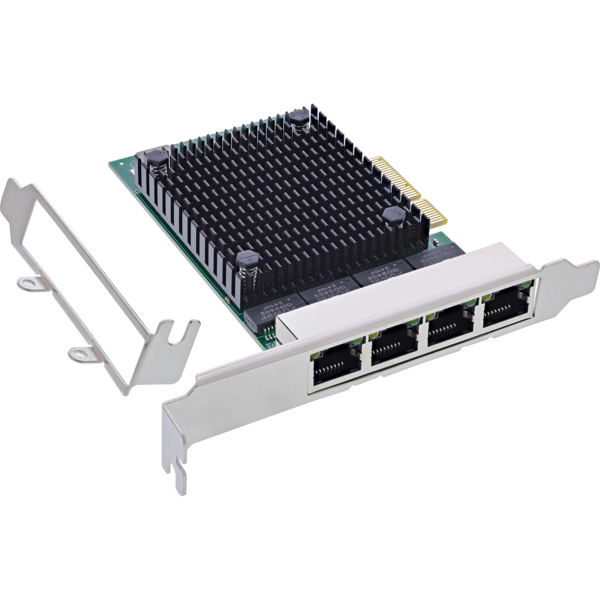 InLine Scheda di rete a 4 porte, PCIe x4, 2,5 Gb/s LAN Card, per Windows & Linux, incl. Low Profile, 51127A