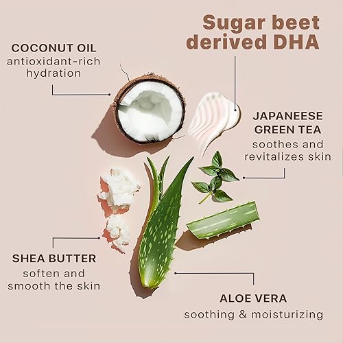 Miniatura 6 de Self Tanner loción de bronceado con ingredientes orgánicos y naturales sin sol bronceados mejores que con luz dorada medio u oscuro loción