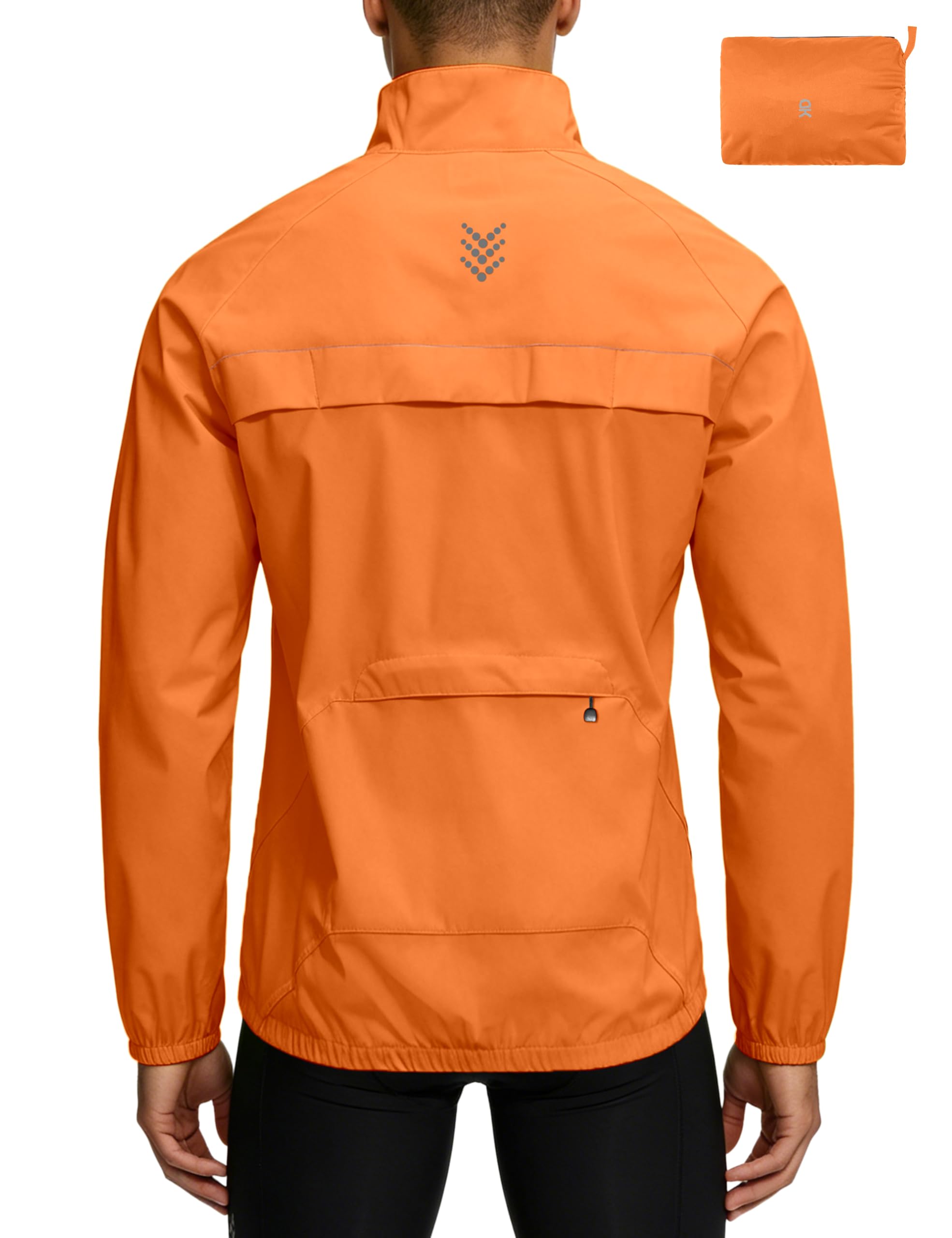 Little Donkey Andy Men's Cycling Jacket, Waterproof Lightweight Windbreaker, Packable