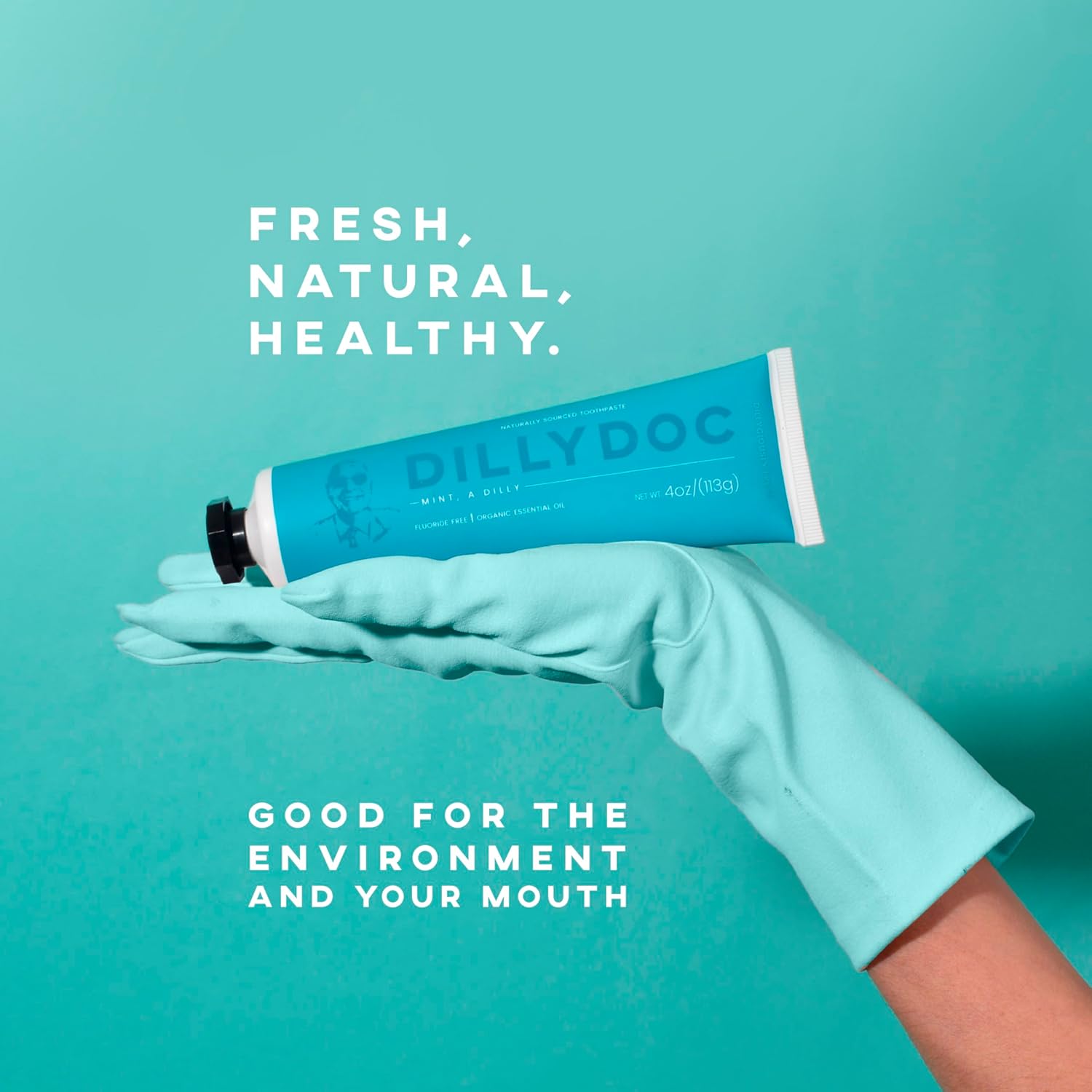 Fluoride-Free Mint Toothpaste for Fresh Breath, Gentle on Teeth, Natural Ingredients, Eco-Friendly Bioplastic Tube, Sustainable Oral Care for Adults and Kids (3 Pack, Mint & Charcoal)