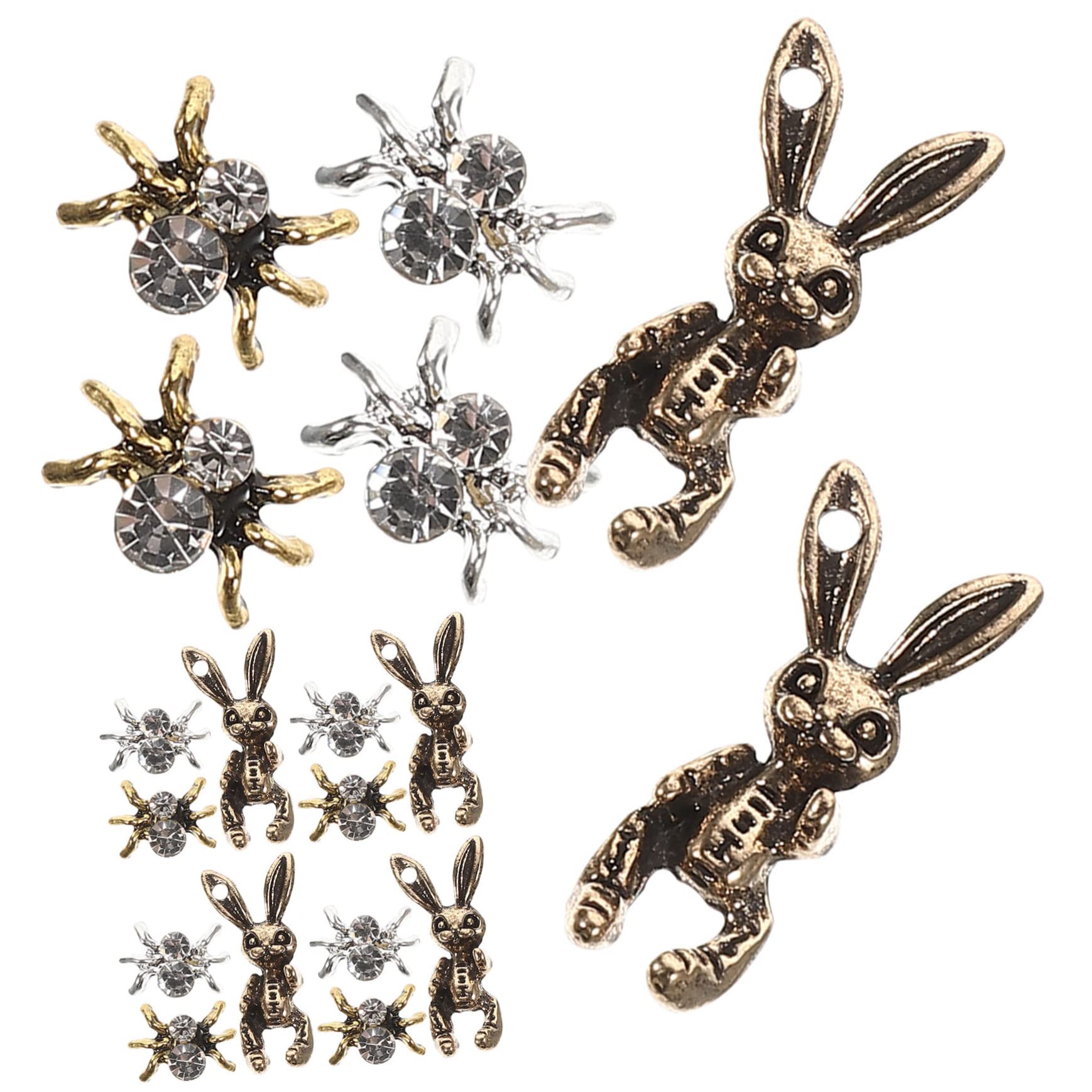 5 Set Gioielli Con Diamanti Per Unghie Fascino Delle Unghie Buio Metallico Decorazioni Unghie Fake Nails Ciondoli Per Unghie Di Ragno Ciondoli Per Unghie 3d Metallo 30 Pezzi*5
