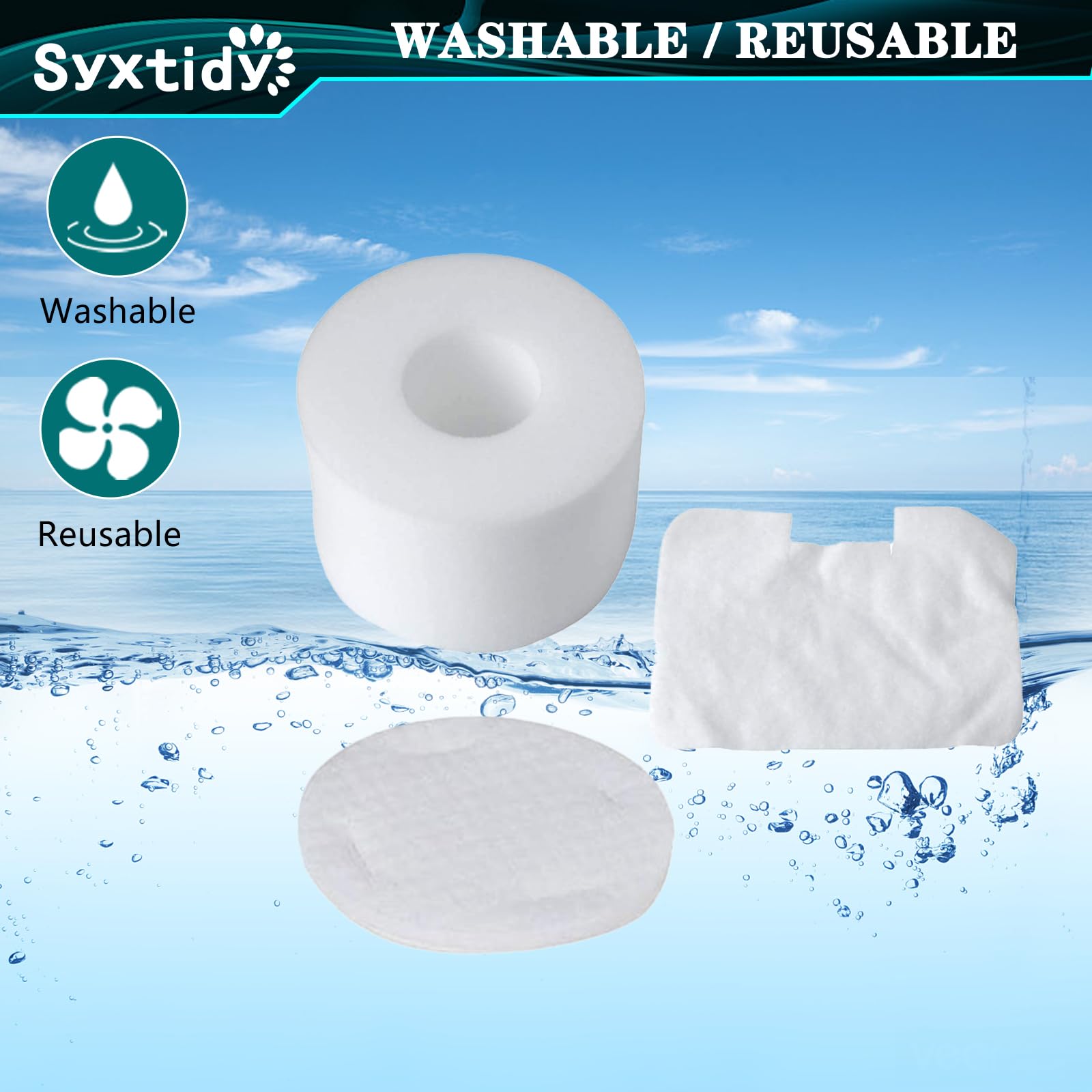 2 Pack Vacuum NV46 Filters Replacement for Shark Navigator Deluxe Upright Models NV42, NV44, NV46, UV402, Replaces Part XFF36