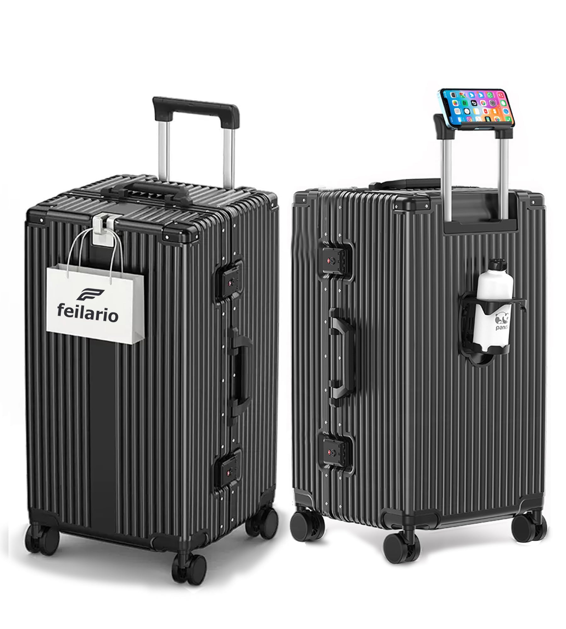 Amazon.com: feilario Super Large Aluminum Frame Checked Zipperless