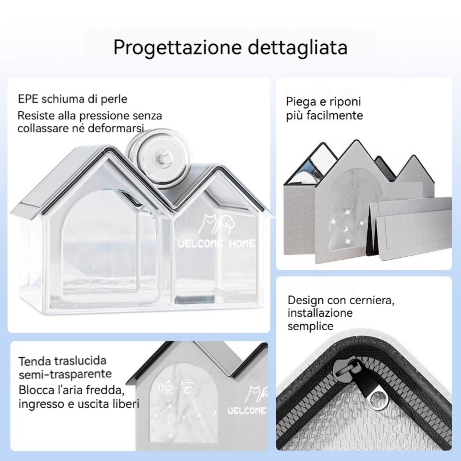 Cuccia Refrigerante per Cani | Casetta Refrigerante per Gatti, 10 Confezioni di Ghiaccio Incluse, Impermeabile e di Grandi Dimensioni, Cuccia per cani e gatti da esterno (Doppio superiore, XL)