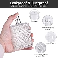 Vista 3 de Botellas de cristal del atomizador del perfume de 3.4 fl oz/3.4oz, 2pcs botella de perfume vacía recargable atomizador, atomizador portátil