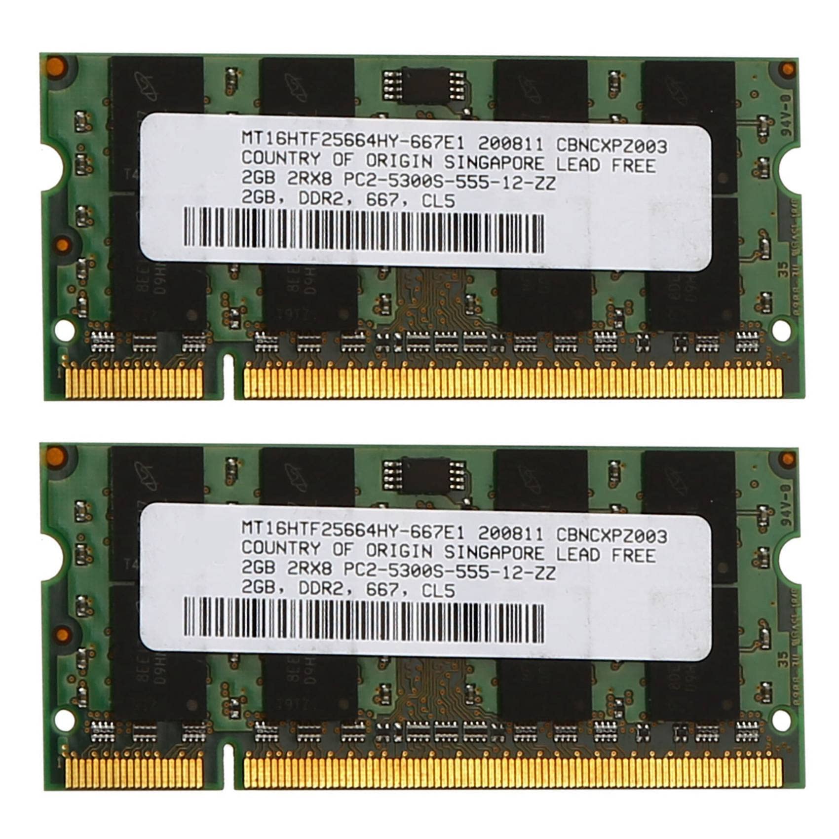 Memoria Laptop 2 GB, DDR2 667 MHz 2 GB 200 pin PC2-5300 Memoria per Laptop per/Scheda Madre
